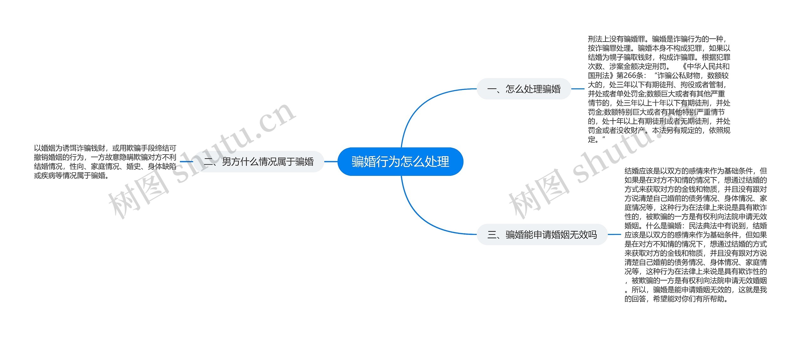 骗婚行为怎么处理思维导图