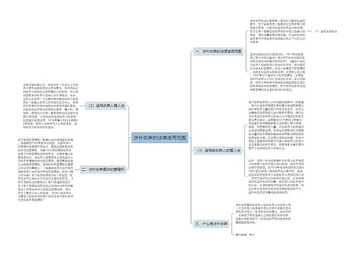 涉外收养的法律适用范围