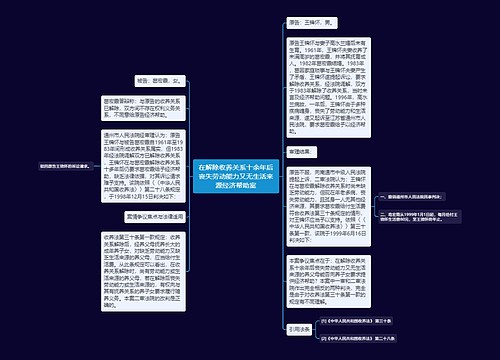 在解除收养关系十余年后丧失劳动能力又无生活来源经济帮助案