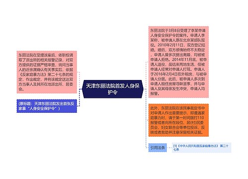 天津东丽法院首发人身保护令