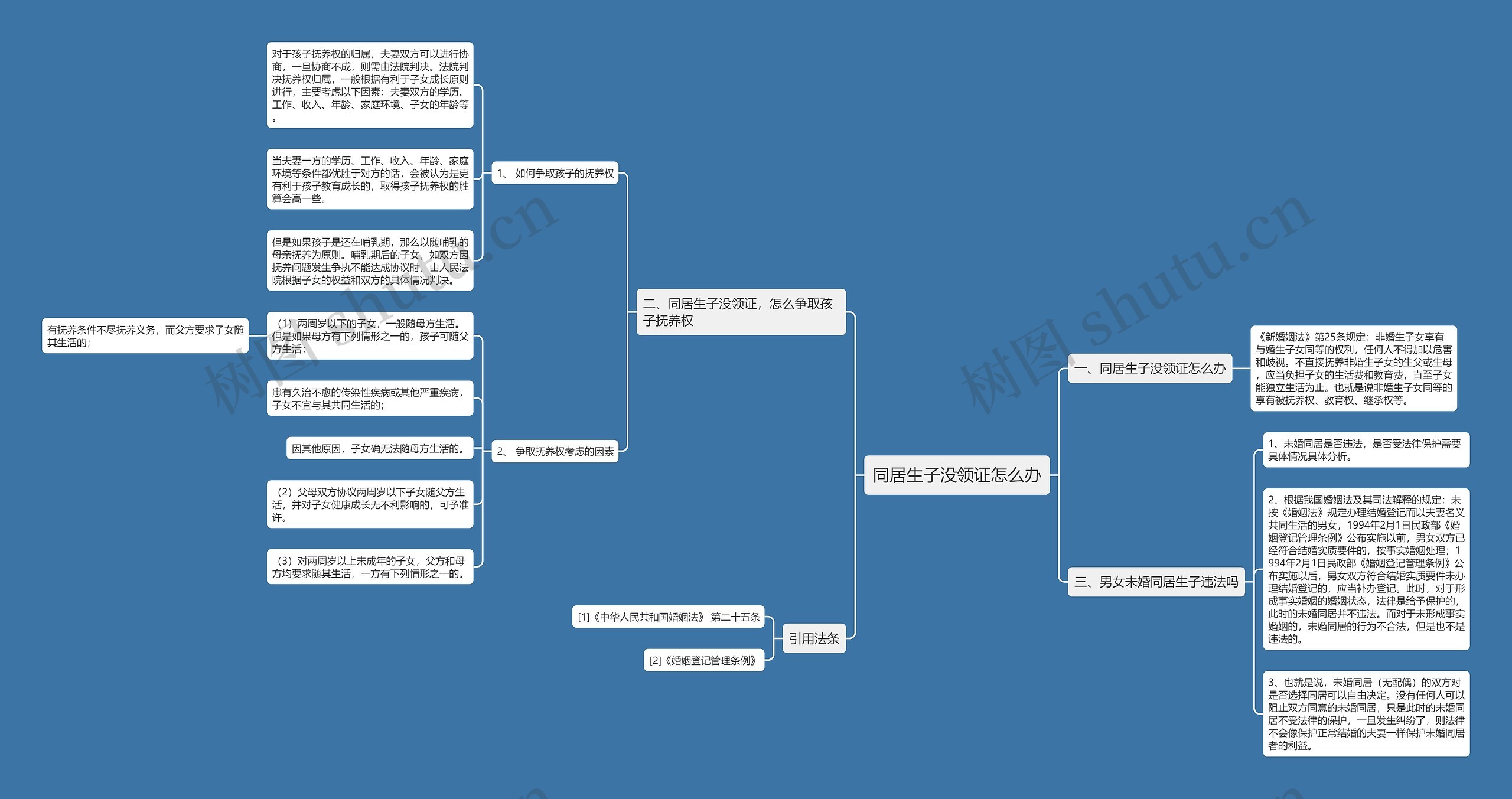 同居生子没领证怎么办思维导图