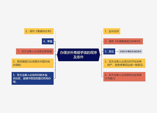 办理涉外离婚手续的程序及条件