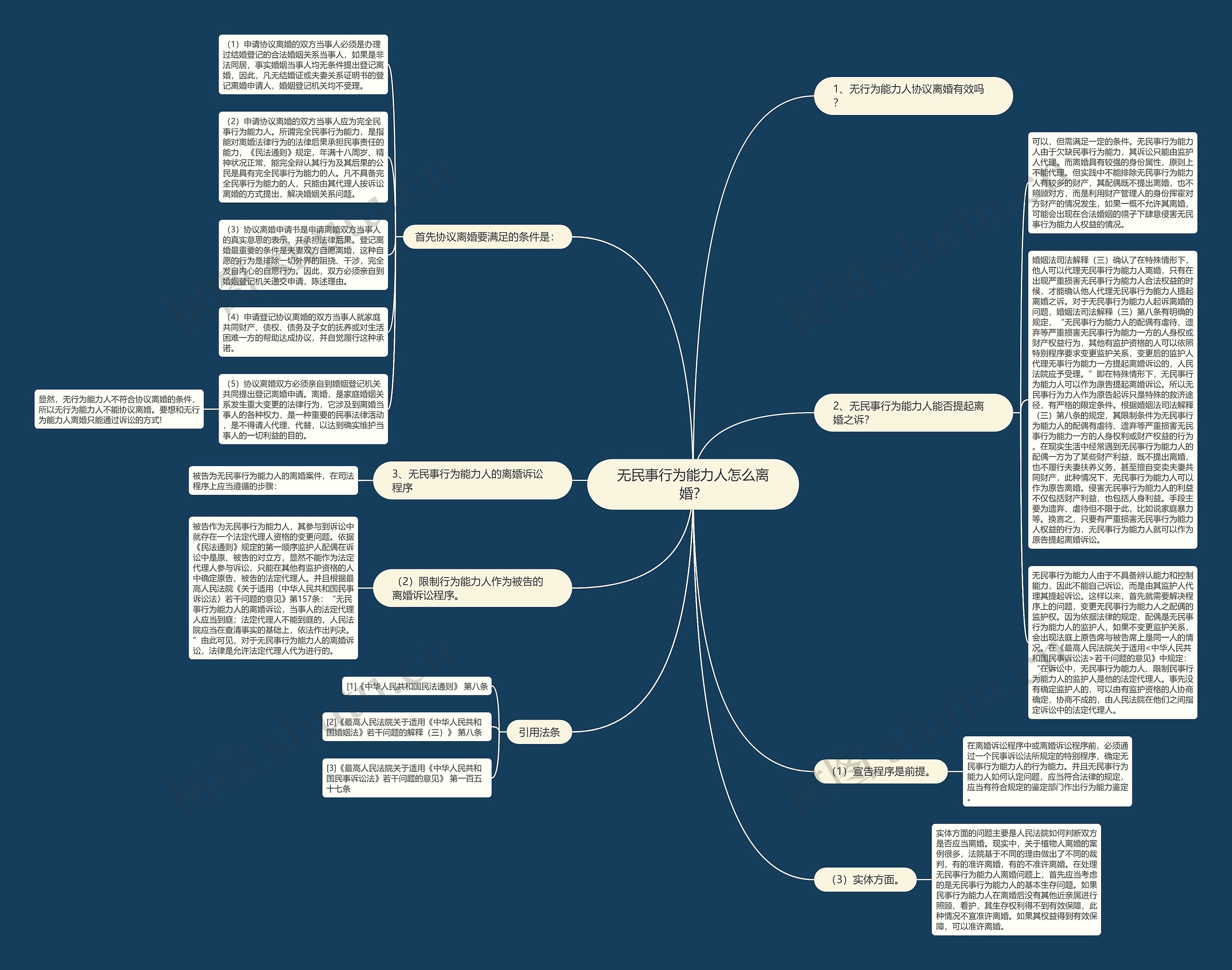 无民事行为能力人怎么离婚？思维导图