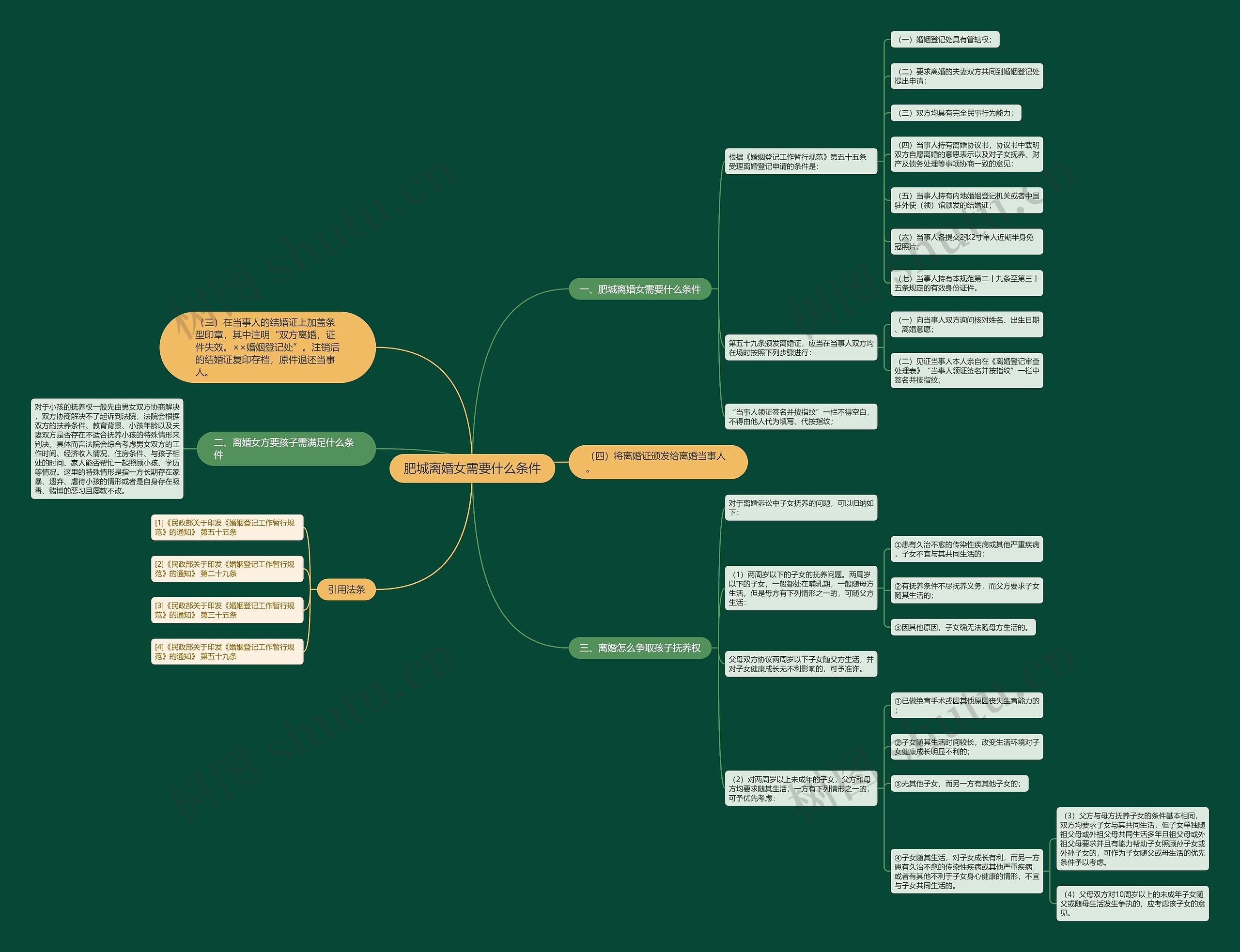 肥城离婚女需要什么条件思维导图