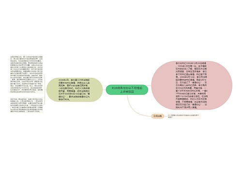 判决结果与协议不符提起上诉被驳回