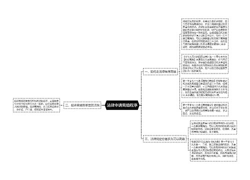 法律申请离婚程序