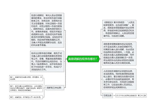 离婚调解的程序有哪些？