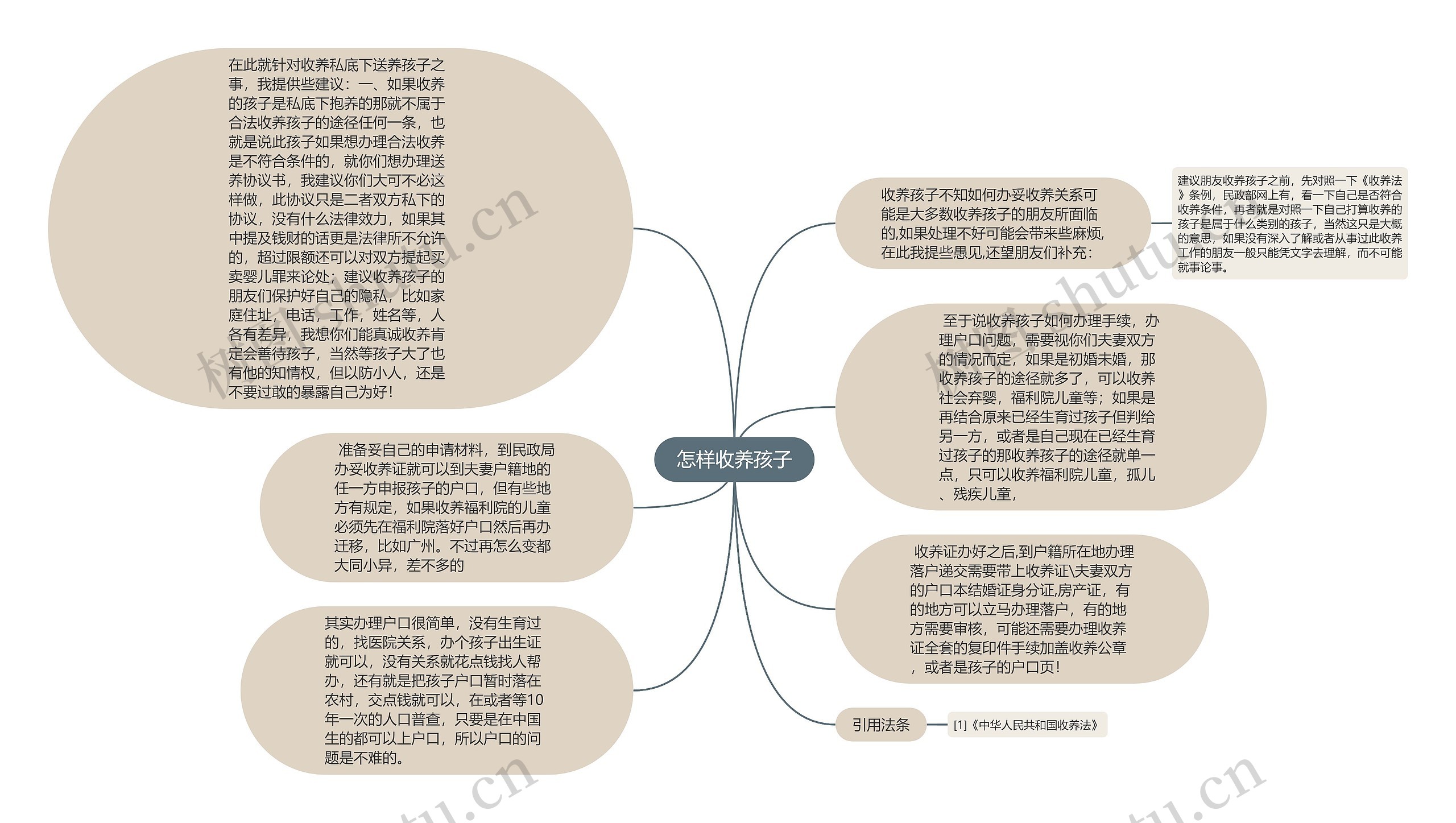 怎样收养孩子思维导图