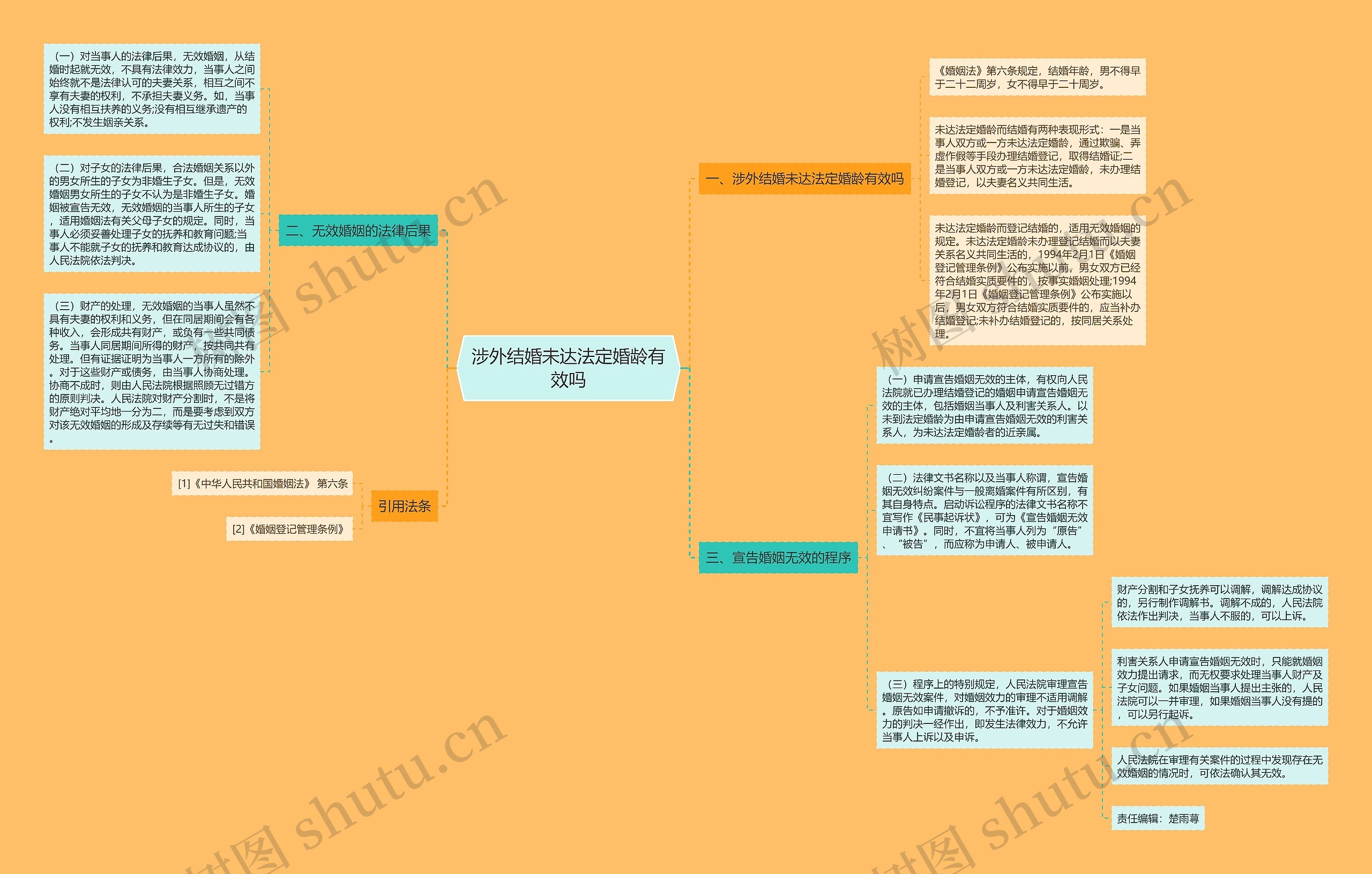 涉外结婚未达法定婚龄有效吗思维导图