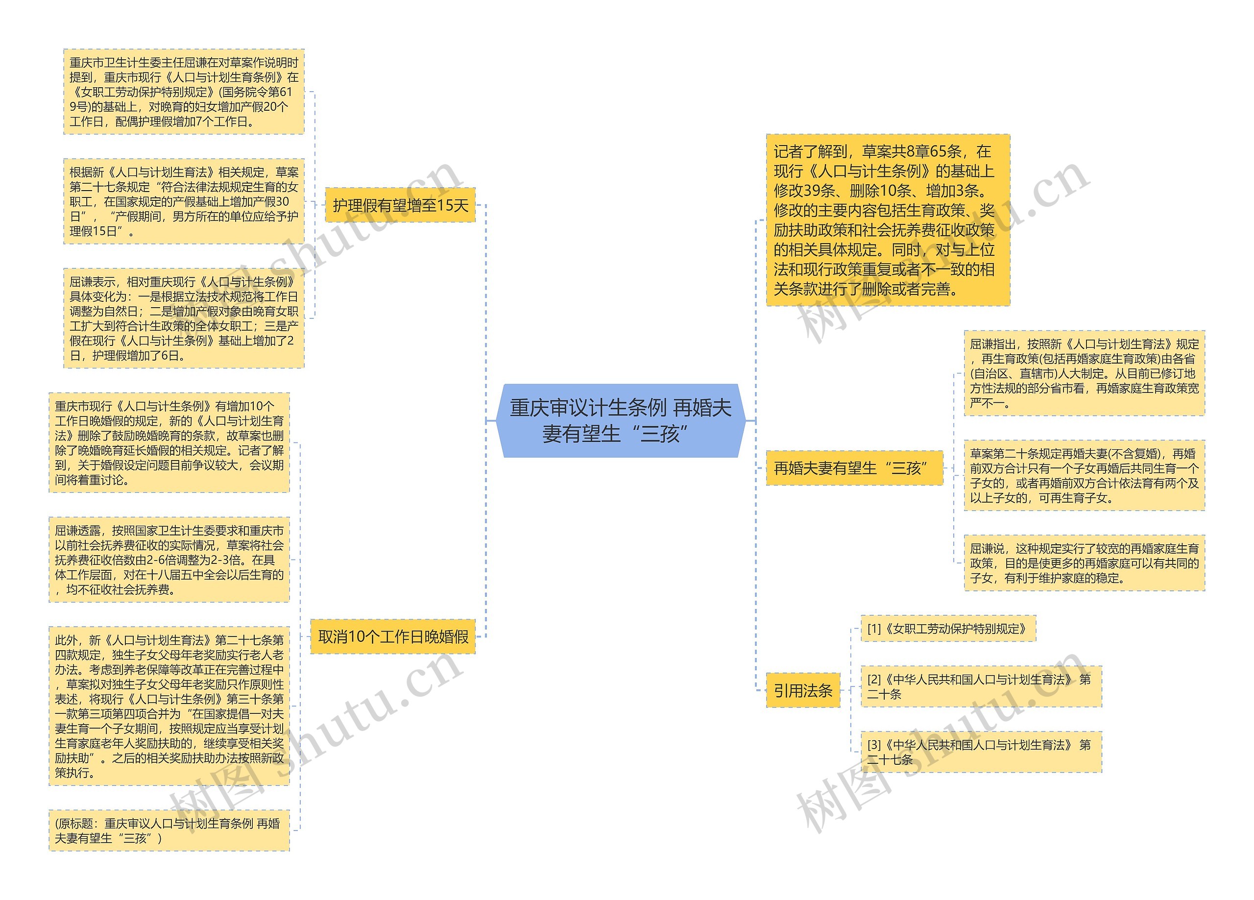 重庆审议计生条例 再婚夫妻有望生“三孩”思维导图