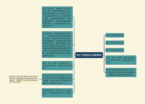 财产分割协议注意事项