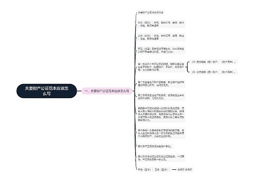 夫妻财产公证范本应该怎么写