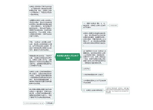 收养孤儿收养人可以有子女吗