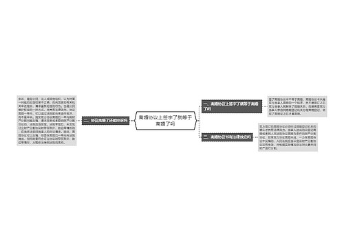 离婚协议上签字了就等于离婚了吗