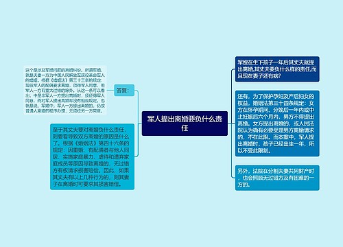 军人提出离婚要负什么责任