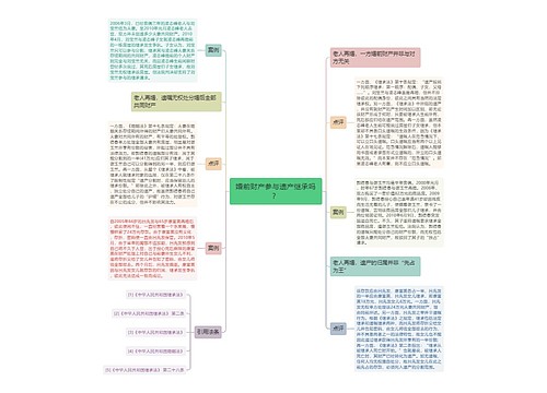 婚前财产参与遗产继承吗？