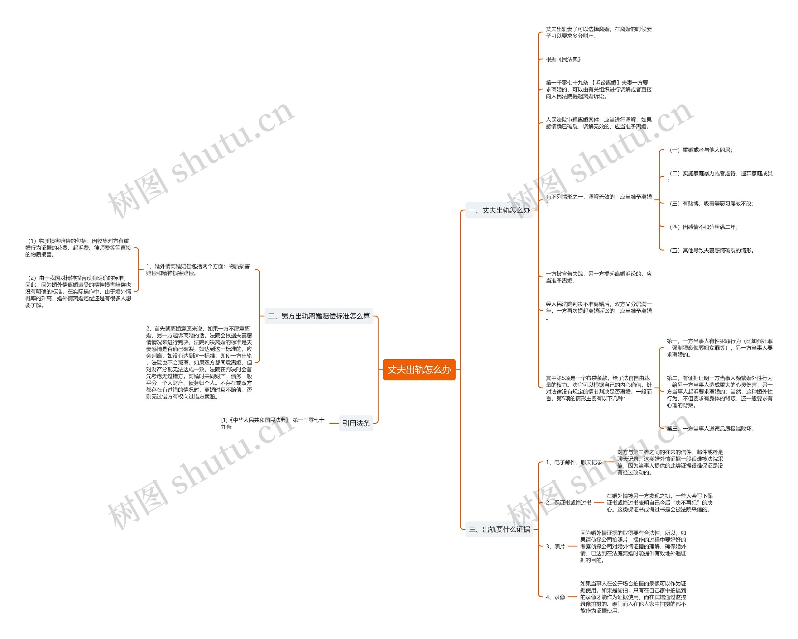 丈夫出轨怎么办思维导图