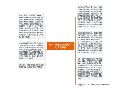 北京：违规生育三孩须交社会抚养费