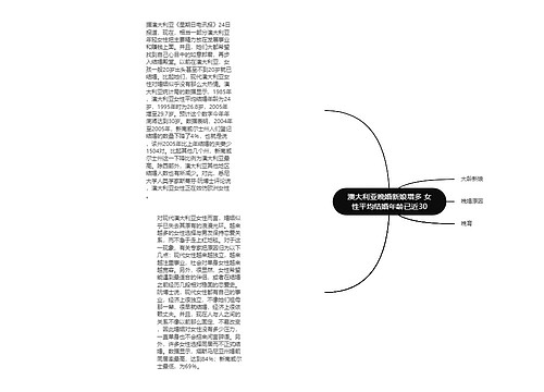 澳大利亚晚婚新娘增多 女性平均结婚年龄已近30