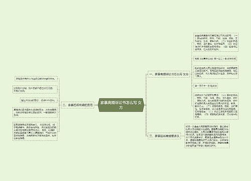 家暴离婚诉讼书怎么写 女方