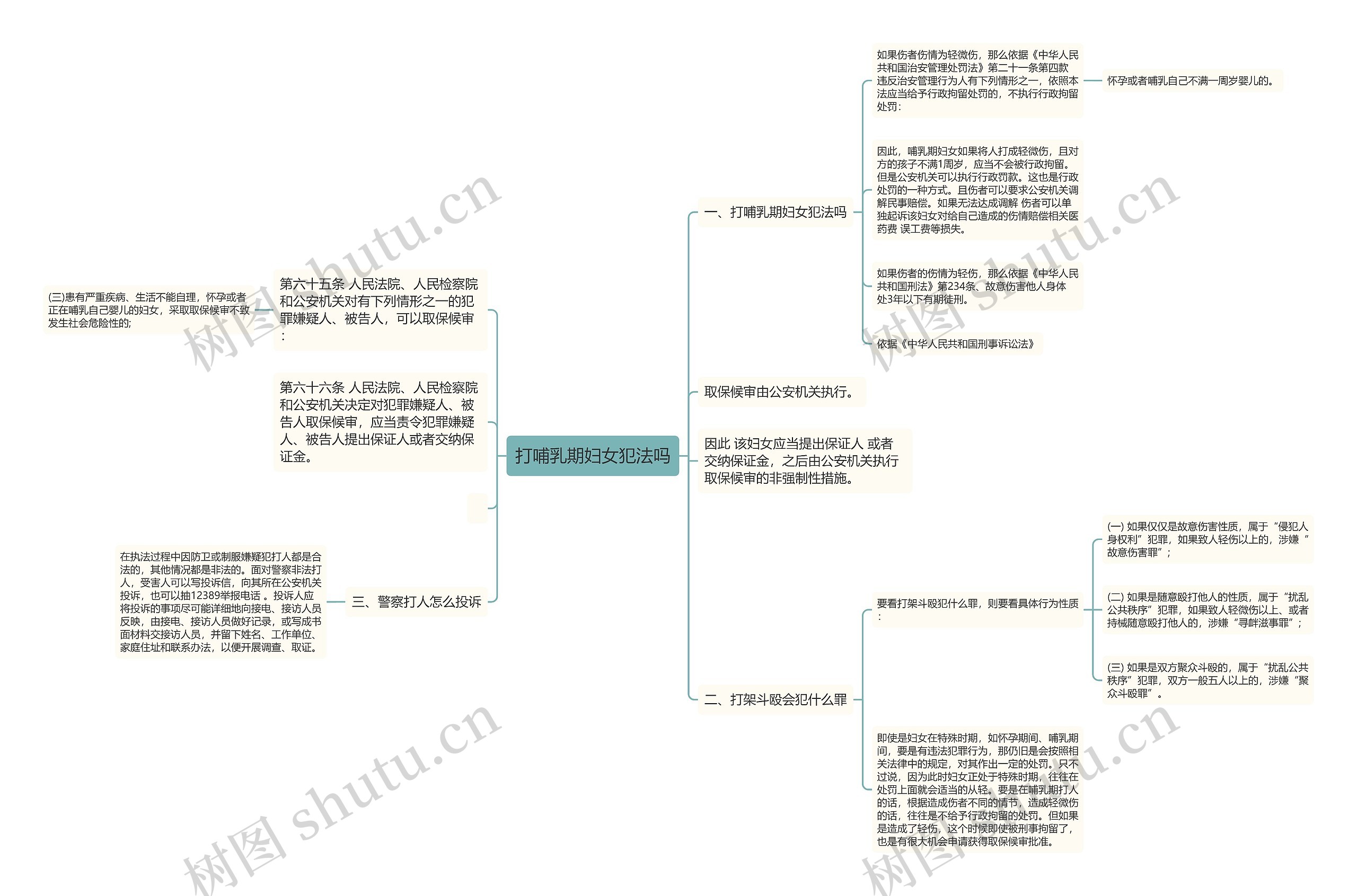 打哺乳期妇女犯法吗思维导图