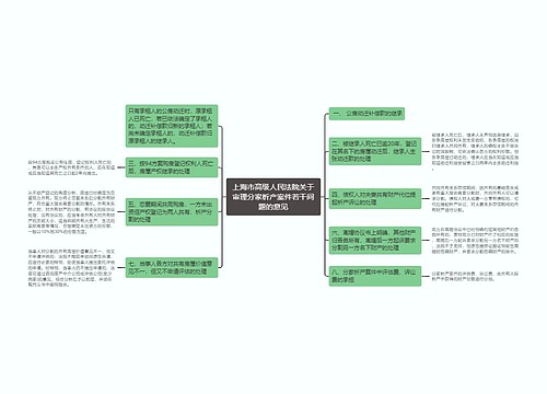 上海市高级人民法院关于审理分家析产案件若干问题的意见