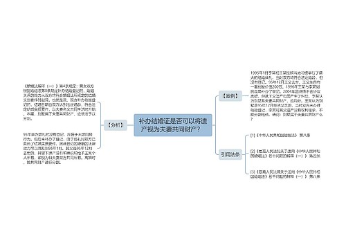 补办结婚证是否可以将遗产视为夫妻共同财产？ 