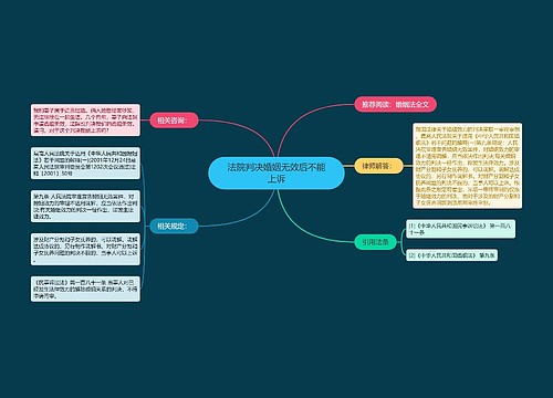 法院判决婚姻无效后不能上诉