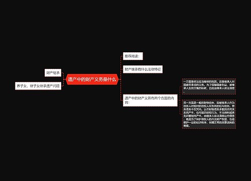 遗产中的财产义务是什么