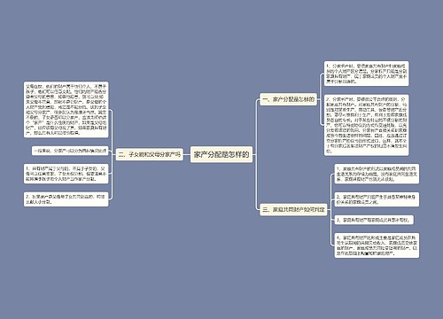 家产分配是怎样的