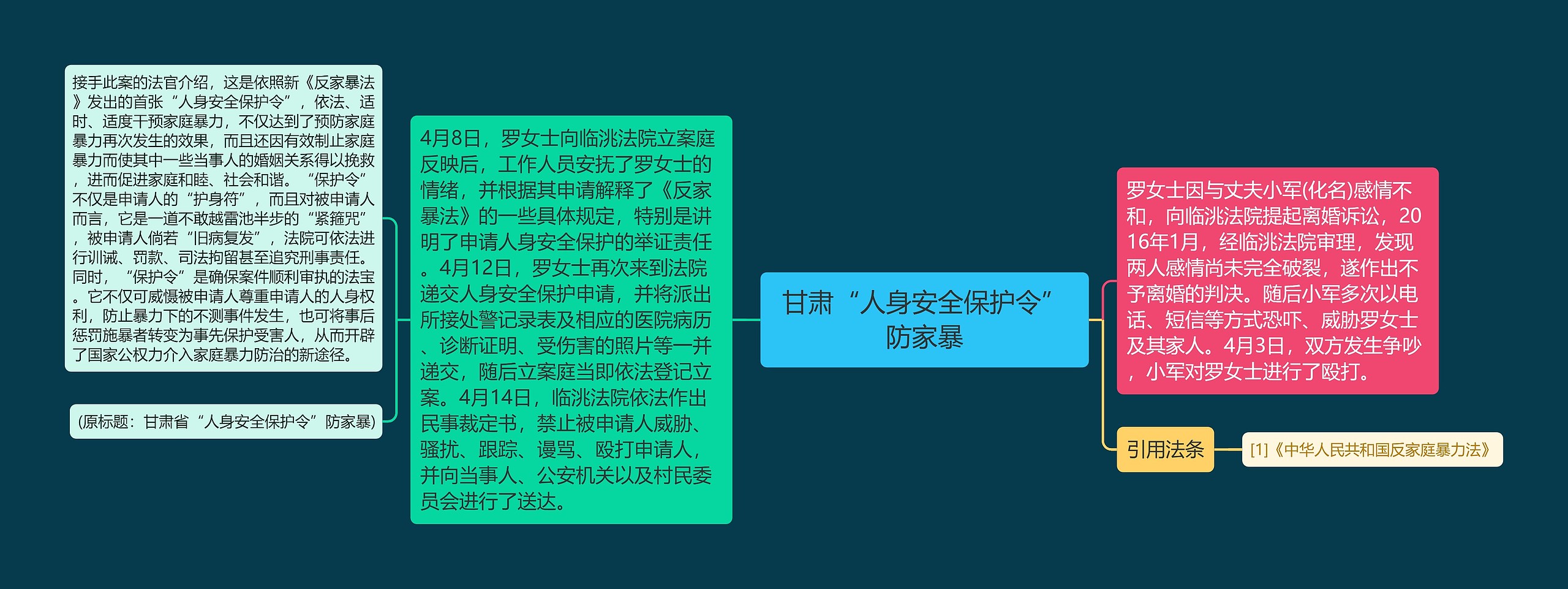 甘肃“人身安全保护令”防家暴思维导图