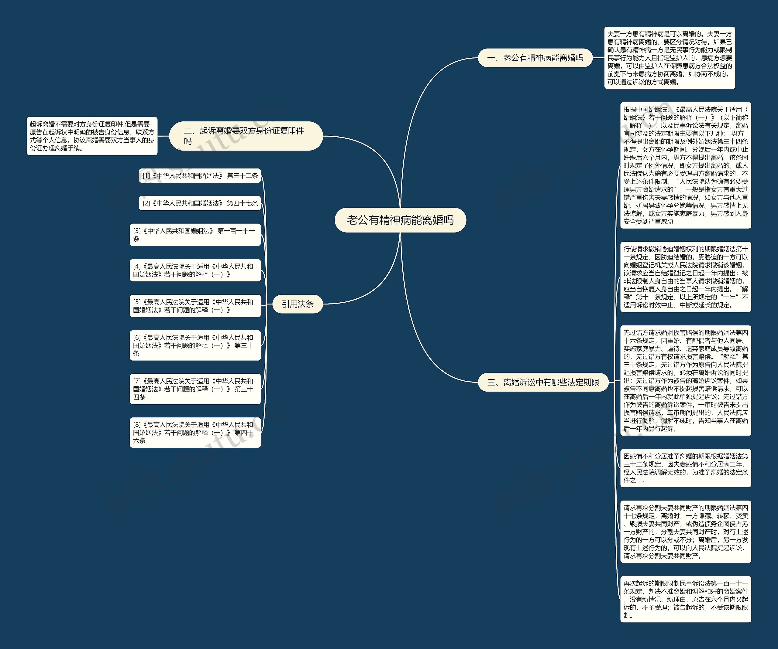 老公有精神病能离婚吗思维导图