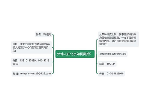 外地人在北京如何离婚？