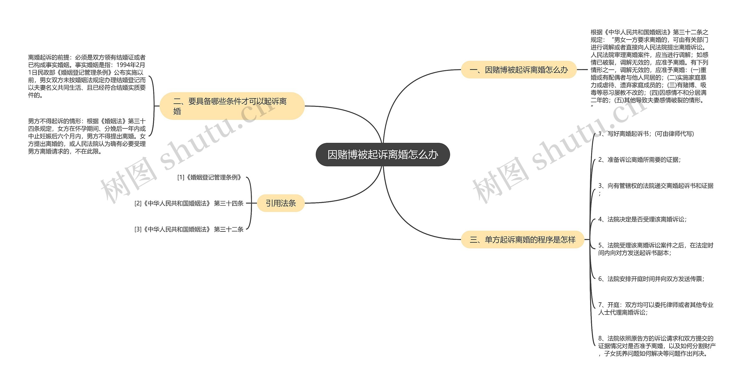 因赌博被起诉离婚怎么办思维导图