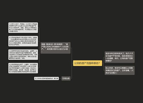 公民的遗产范围有哪些？