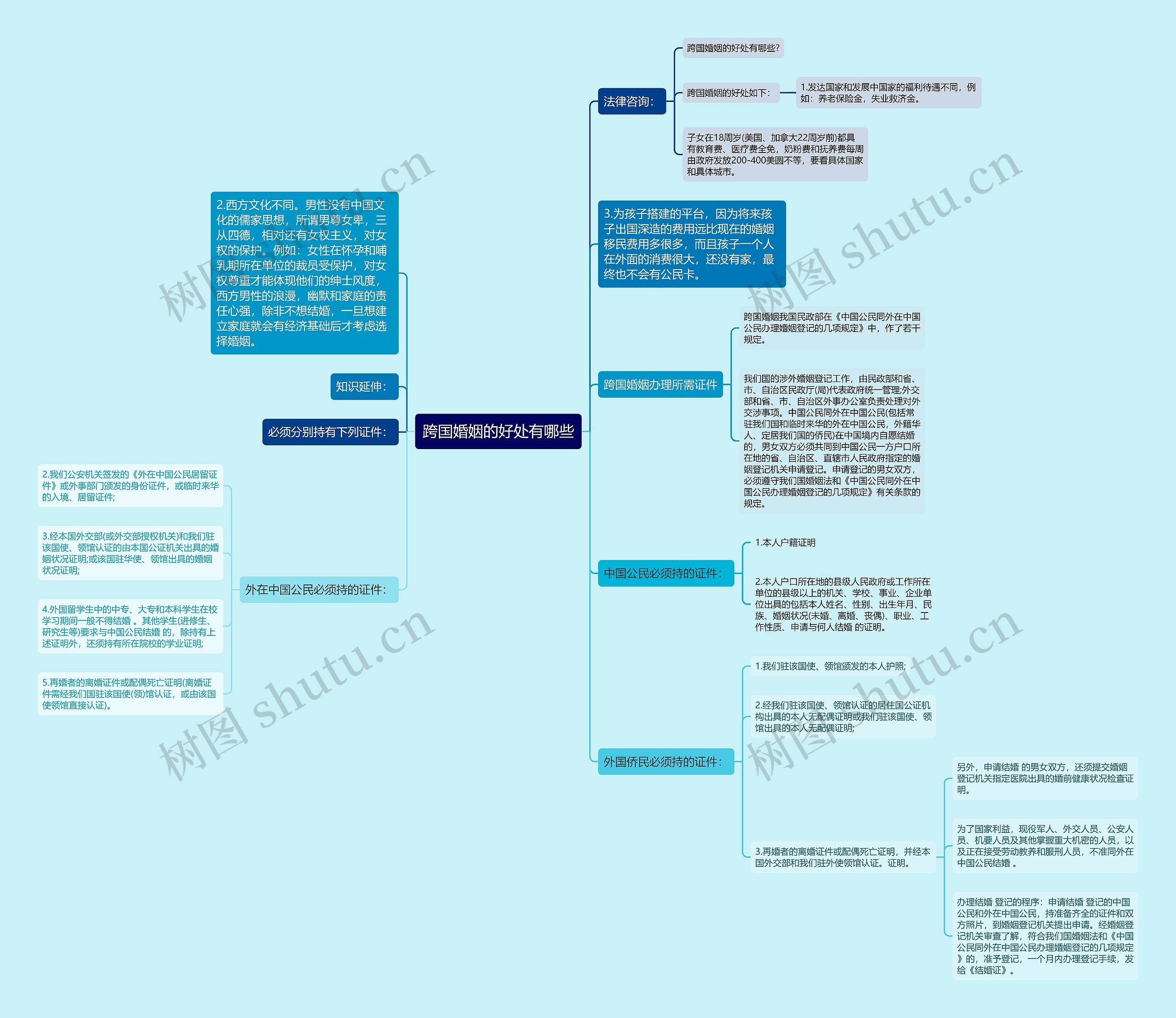 跨国婚姻的好处有哪些思维导图