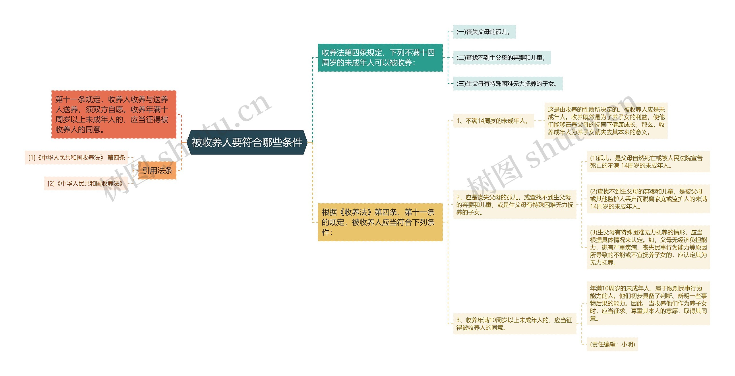 被收养人要符合哪些条件思维导图