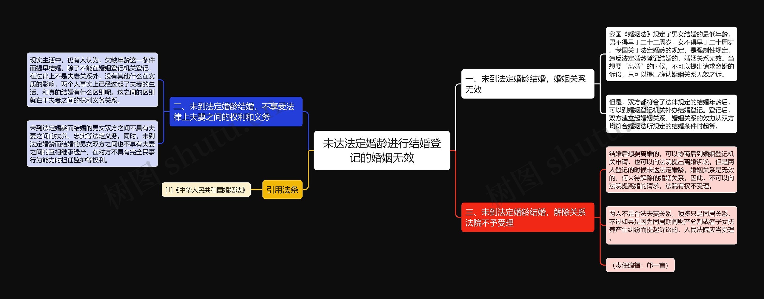 未达法定婚龄进行结婚登记的婚姻无效思维导图