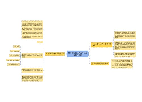 女方婚内出轨男方可以起诉第三者吗