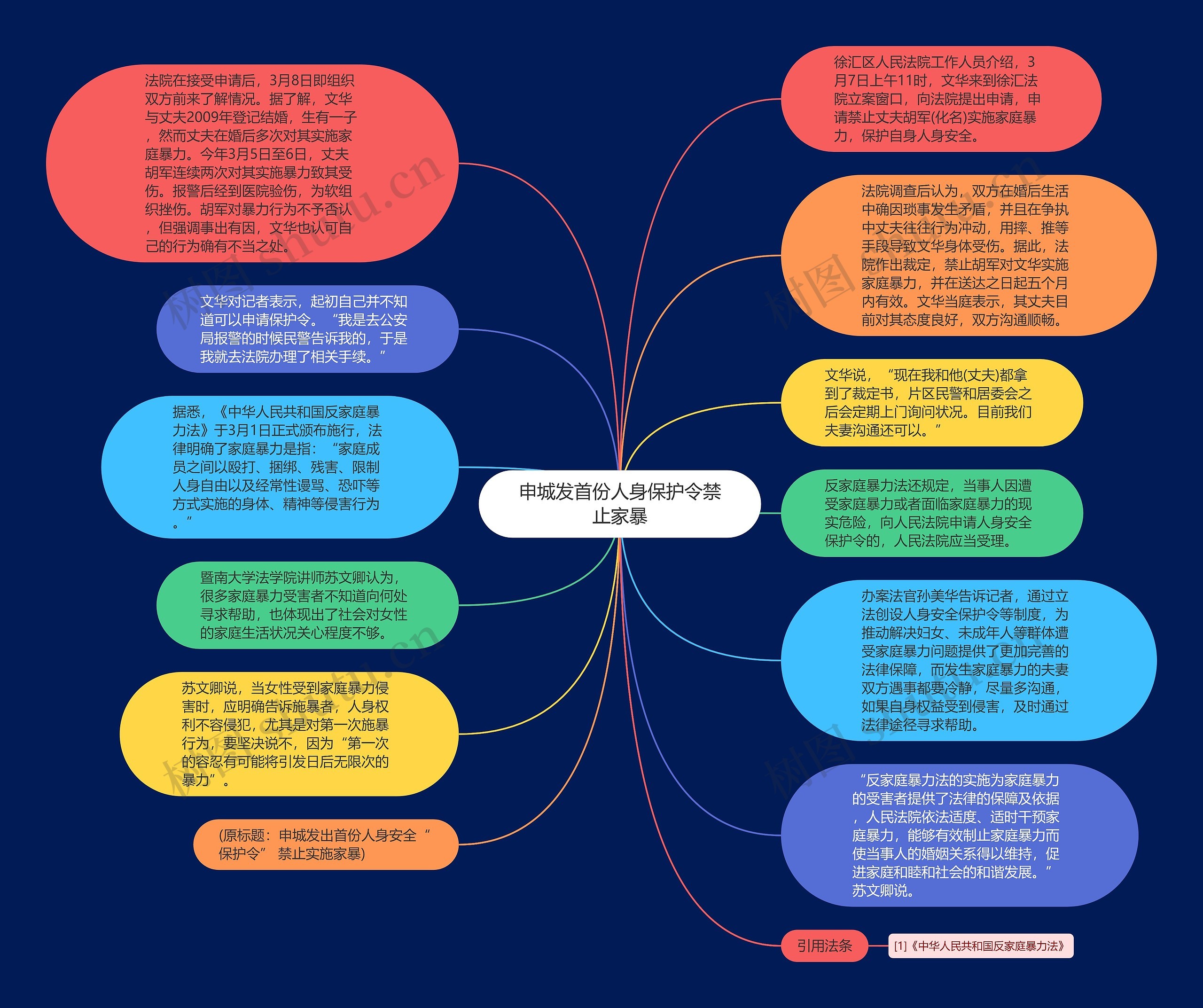 申城发首份人身保护令禁止家暴思维导图