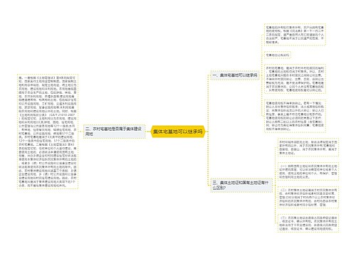 集体宅基地可以继承吗