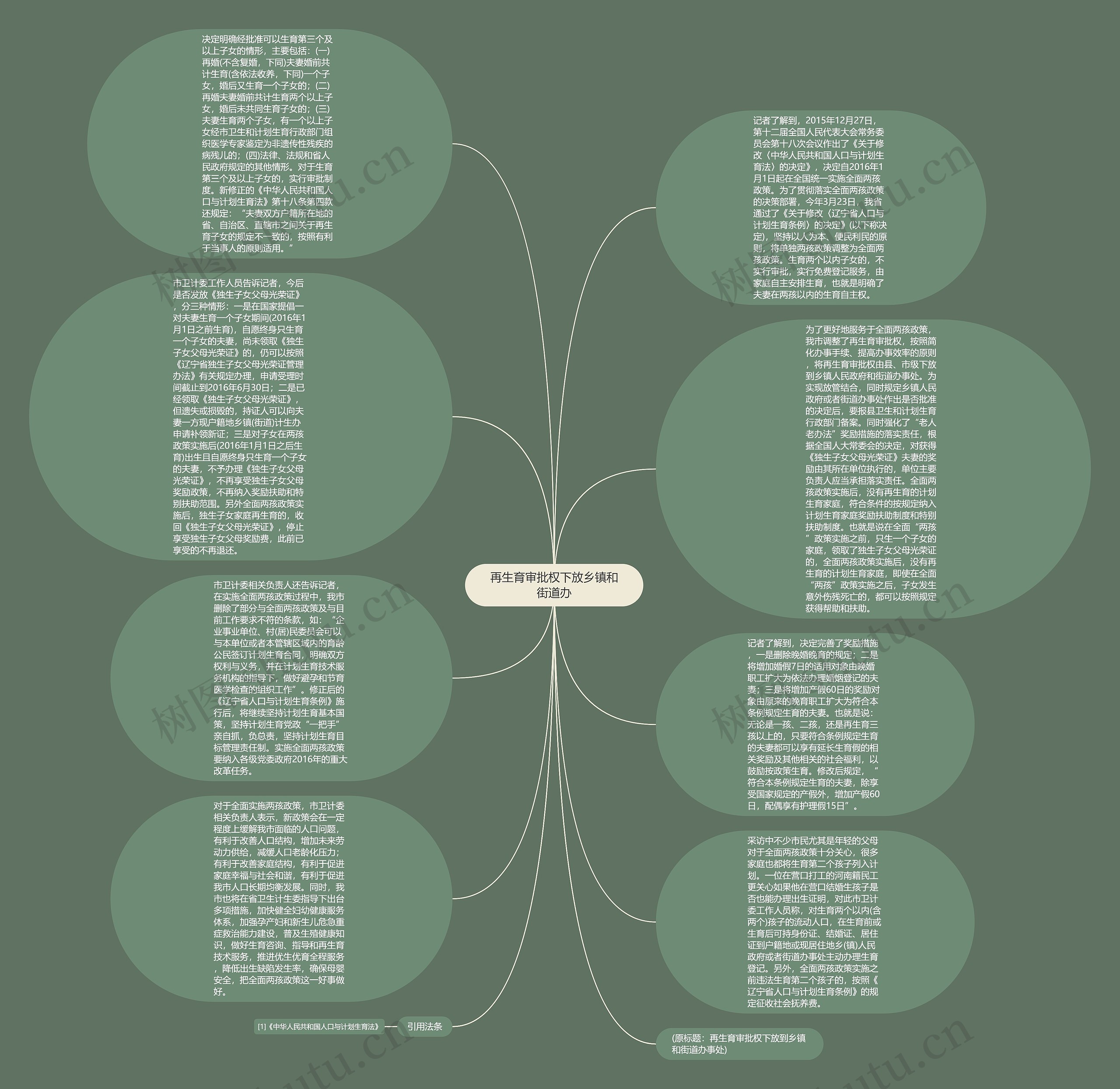 再生育审批权下放乡镇和街道办思维导图