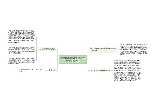 法院判决离婚之后原来的结婚证怎么办