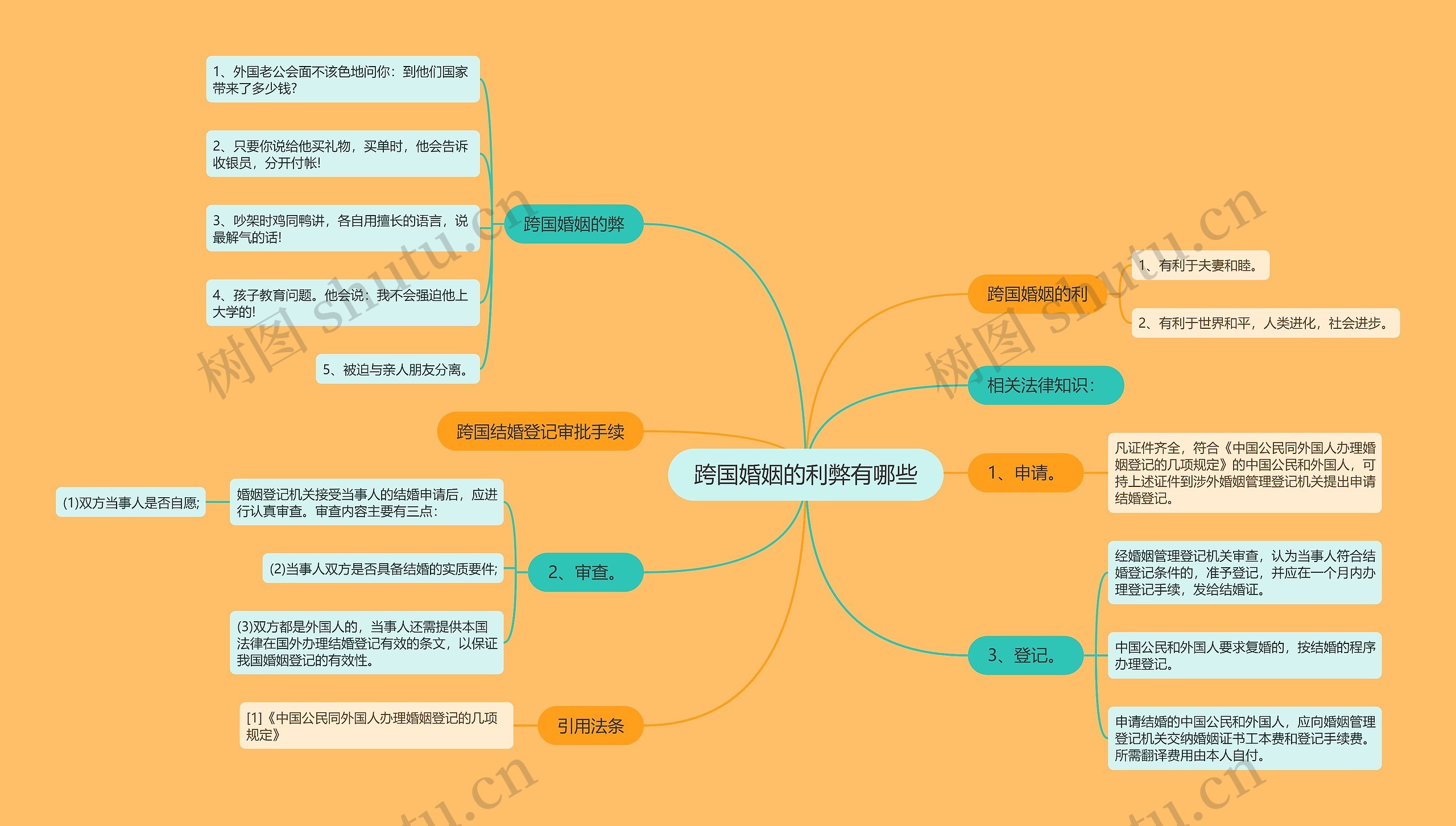 跨国婚姻的利弊有哪些思维导图