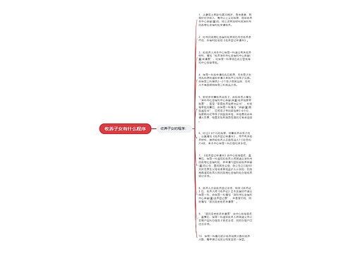 收养子女有什么程序