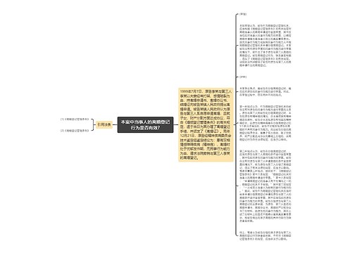 本案中当事人的离婚登记行为是否有效?