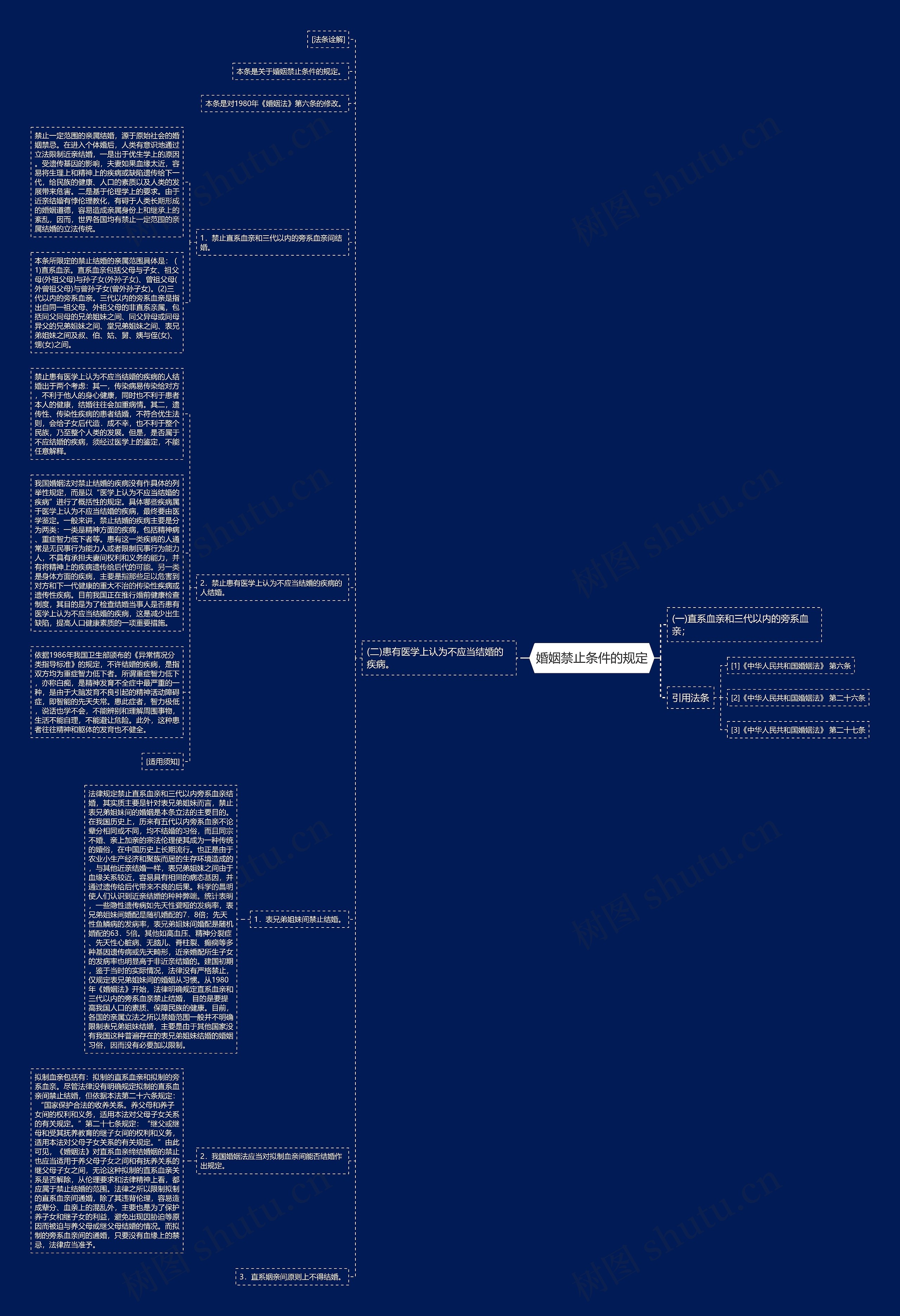 婚姻禁止条件的规定思维导图