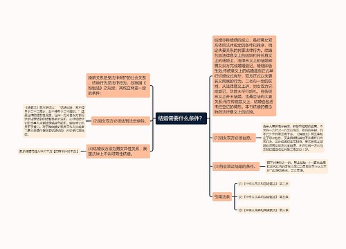 结婚需要什么条件？