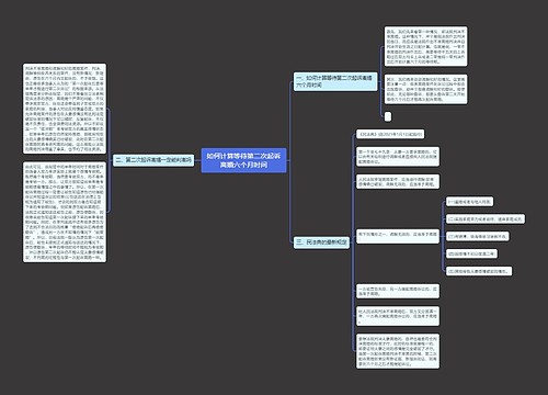 如何计算等待第二次起诉离婚六个月时间