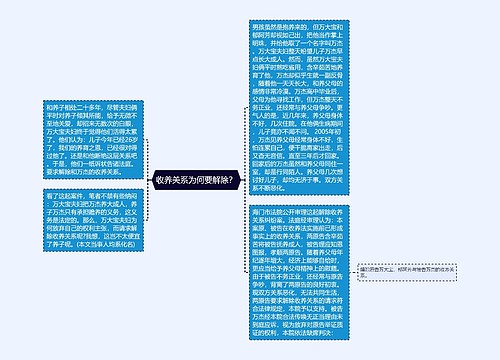 收养关系为何要解除？